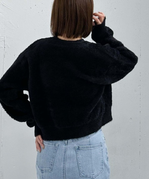 archives(アルシーヴ)の「ダブルフェイスフェザーニットアンサンブル(ニット/セーター・レディース・ピンク/ブルー/アイボリー/ブラック・MEDIUM)」の13枚目の写真