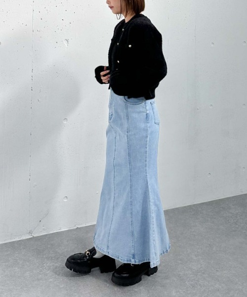 archives(アルシーヴ)の「ダブルフェイスフェザーニットアンサンブル(ニット/セーター・レディース・ピンク/ブルー/アイボリー/ブラック・MEDIUM)」の16枚目の写真