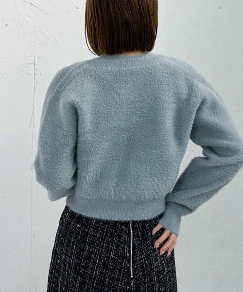 archives(アルシーヴ)の「ダブルフェイスフェザーニットアンサンブル(ニット/セーター・レディース・ピンク/ブルー/アイボリー/ブラック・MEDIUM)」の19枚目の写真