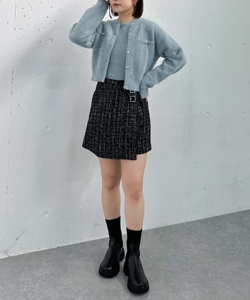 archives(アルシーヴ)の「ダブルフェイスフェザーニットアンサンブル(ニット/セーター・レディース・ピンク/ブルー/アイボリー/ブラック・MEDIUM)」の20枚目の写真