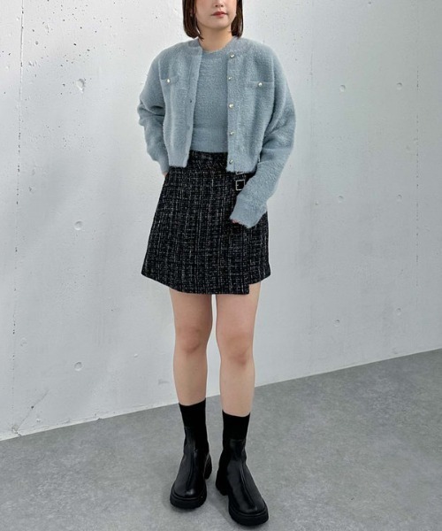 archives(アルシーヴ)の「ダブルフェイスフェザーニットアンサンブル(ニット/セーター・レディース・ピンク/ブルー/アイボリー/ブラック・MEDIUM)」の21枚目の写真