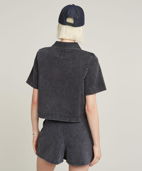 G-STAR（ジースター）の「Overdyed Polo Sweater/オーバーダイショートスリーブポロスウェット（ポロシャツ・レディース・ブラック系その他/ブルー系その他・SMALL/X-SMALL/MEDIUM）」の5枚目の写真