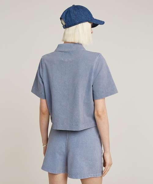 G-STAR（ジースター）の「Overdyed Polo Sweater/オーバーダイショートスリーブポロスウェット（ポロシャツ・レディース・ブラック系その他/ブルー系その他・SMALL/X-SMALL/MEDIUM）」の10枚目の写真
