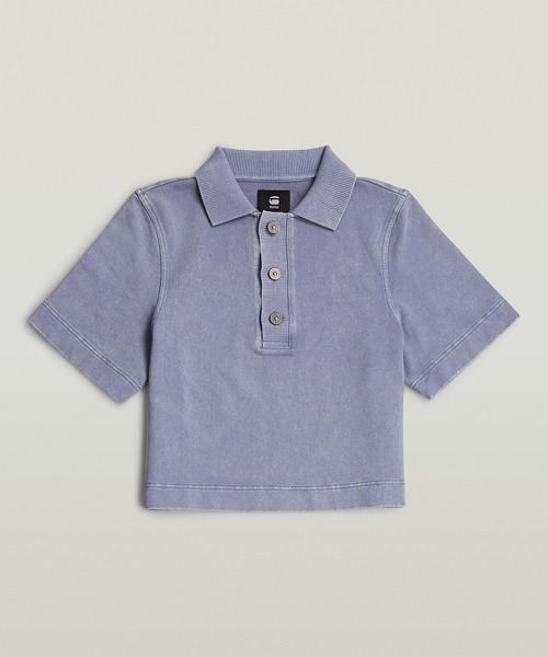 G-STAR（ジースター）の「Overdyed Polo Sweater/オーバーダイショートスリーブポロスウェット（ポロシャツ・レディース・ブラック系その他/ブルー系その他・SMALL/X-SMALL/MEDIUM）」の14枚目の写真