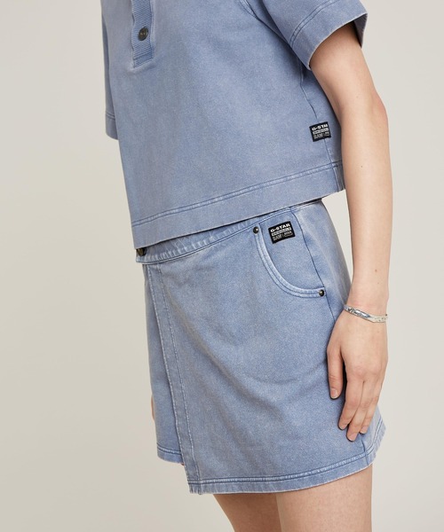 G-STAR（ジースター）の「Overdyed Polo Sweater/オーバーダイショートスリーブポロスウェット（ポロシャツ・レディース・ブラック系その他/ブルー系その他・SMALL/X-SMALL/MEDIUM）」の13枚目の写真