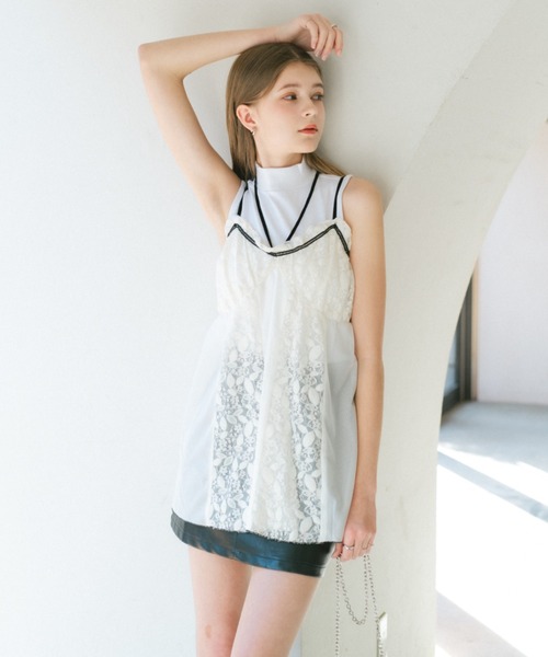 ECREL(エクレール)の「レースホルターキャミチュニック(キャミソール・レディース・アイボリー・FREE)」の5枚目の写真