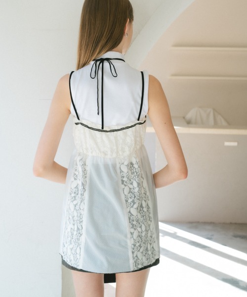 ECREL(エクレール)の「レースホルターキャミチュニック(キャミソール・レディース・アイボリー・FREE)」の8枚目の写真