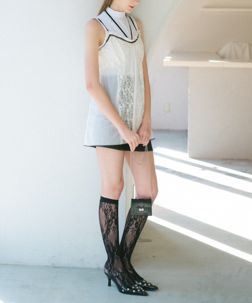 ECREL(エクレール)の「レースホルターキャミチュニック(キャミソール・レディース・アイボリー・FREE)」の10枚目の写真