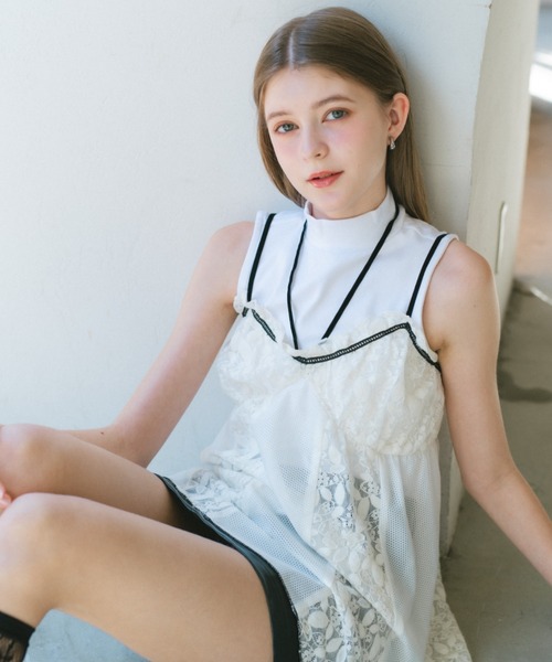 ECREL(エクレール)の「レースホルターキャミチュニック(キャミソール・レディース・アイボリー・FREE)」の22枚目の写真