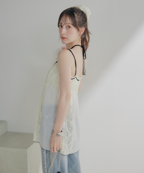 ECREL(エクレール)の「レースホルターキャミチュニック(キャミソール・レディース・アイボリー・FREE)」の19枚目の写真