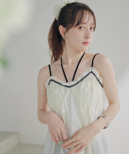 ECREL(エクレール)の「レースホルターキャミチュニック(キャミソール・レディース・アイボリー・FREE)」の18枚目の写真