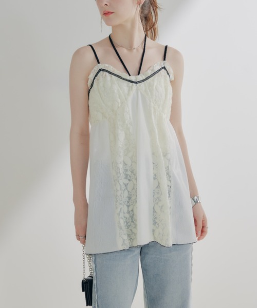 ECREL(エクレール)の「レースホルターキャミチュニック(キャミソール・レディース・アイボリー・FREE)」の17枚目の写真