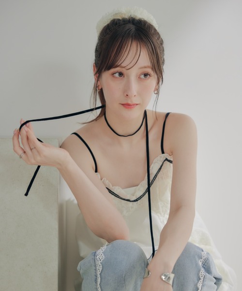 ECREL(エクレール)の「レースホルターキャミチュニック(キャミソール・レディース・アイボリー・FREE)」の13枚目の写真