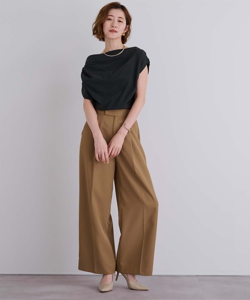 UR'S(ユアーズ)の「ワンショルダードレープトップス(Tシャツ/カットソー・レディース・ホワイト/ブラック・M/S/L)」の10枚目の写真