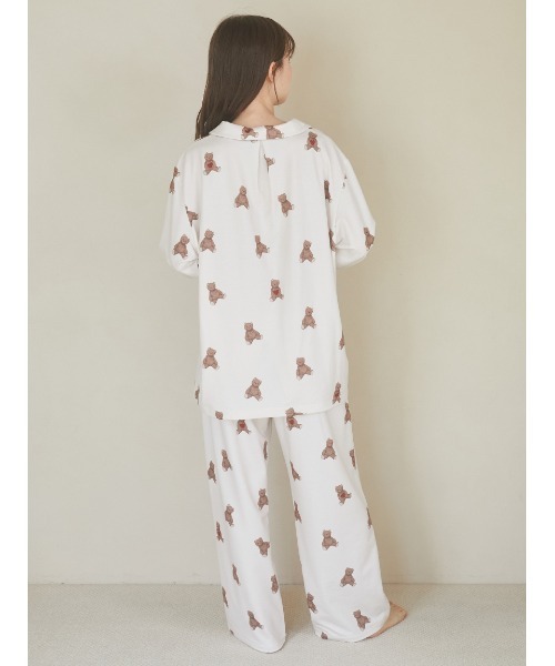 gelato pique（ジェラートピケ）の「インレイハートベア柄ロングパンツ（ルームウェア/パジャマ・レディース・クリーム・FREE）」の13枚目の写真