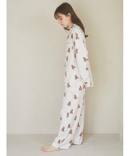 gelato pique（ジェラートピケ）の「インレイハートベア柄ロングパンツ（ルームウェア/パジャマ・レディース・クリーム・FREE）」の14枚目の写真