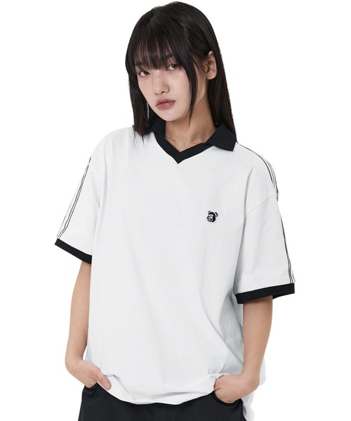 tシャツ 「OY/オーワイ」 STITCHED COLLAR TEE/ステッチカラー半袖Tシャツ レディース メンズ OY/オーワイ』 STITCHED COLLAR TEE/ステッチカラー半袖Tシャツ