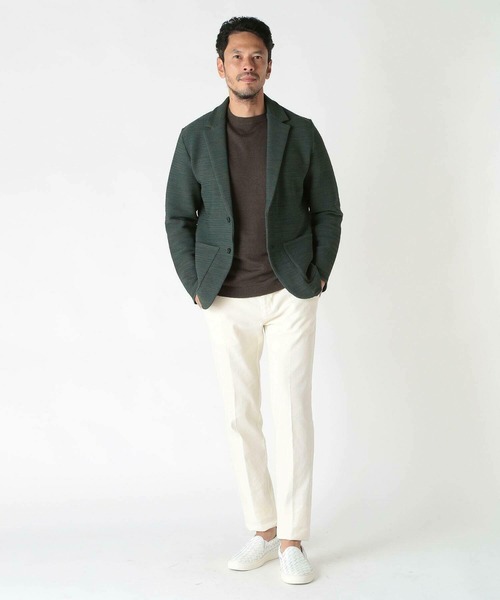 MEN'S BIGI(メンズビギ)の「3色撚りニットジャケット(テーラードジャケット・メンズ・ネイビー/グリーン・02/03/04)」の5枚目の写真