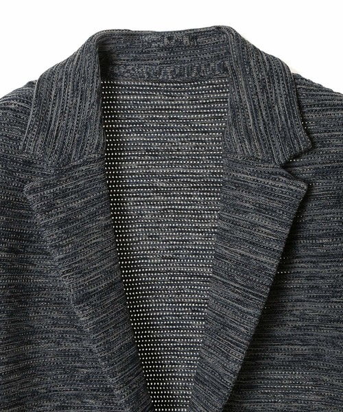 MEN'S BIGI(メンズビギ)の「3色撚りニットジャケット(テーラードジャケット・メンズ・ネイビー/グリーン・02/03/04)」の6枚目の写真