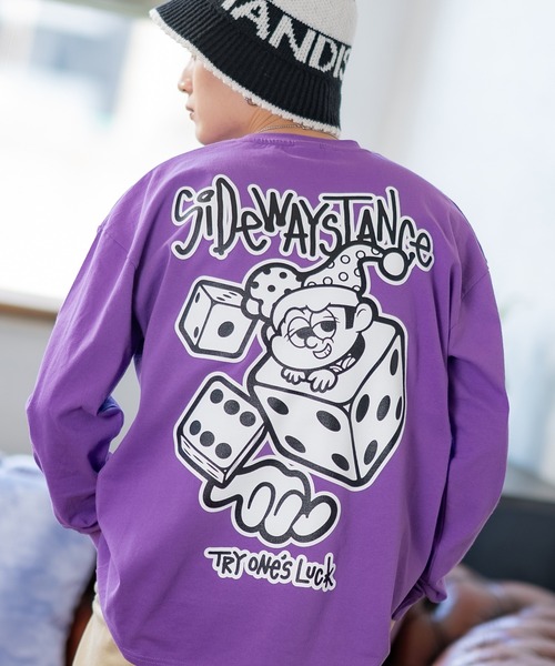 SIDEWAY STANCE(サイドウェイスタンス)の「【SIDEWAY STANCE】オリジナル グラフィック プリント ロンT(Tシャツ/カットソー・メンズ・ブラック/ブルー/ブラック系/ホワイト/ホワイト系/パープル系・LARGE/X-LARGE/SMALL/MEDIUM)」の6枚目の写真