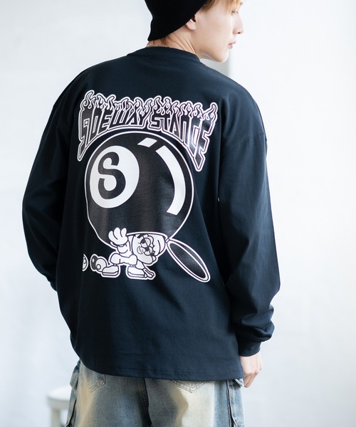 SIDEWAY STANCE(サイドウェイスタンス)の「【SIDEWAY STANCE】オリジナル グラフィック プリント ロンT(Tシャツ/カットソー・メンズ・ブラック/ブルー/ブラック系/ホワイト/ホワイト系/パープル系・LARGE/X-LARGE/SMALL/MEDIUM)」の12枚目の写真