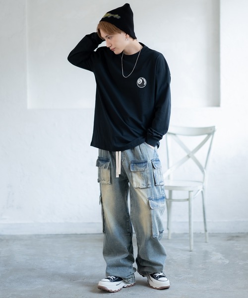 SIDEWAY STANCE(サイドウェイスタンス)の「【SIDEWAY STANCE】オリジナル グラフィック プリント ロンT(Tシャツ/カットソー・メンズ・ブラック/ブルー/ブラック系/ホワイト/ホワイト系/パープル系・LARGE/X-LARGE/SMALL/MEDIUM)」の13枚目の写真