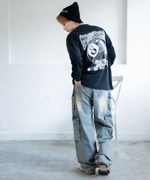 SIDEWAY STANCE(サイドウェイスタンス)の「【SIDEWAY STANCE】オリジナル グラフィック プリント ロンT(Tシャツ/カットソー・メンズ・ブラック/ブルー/ブラック系/ホワイト/ホワイト系/パープル系・LARGE/X-LARGE/SMALL/MEDIUM)」の14枚目の写真
