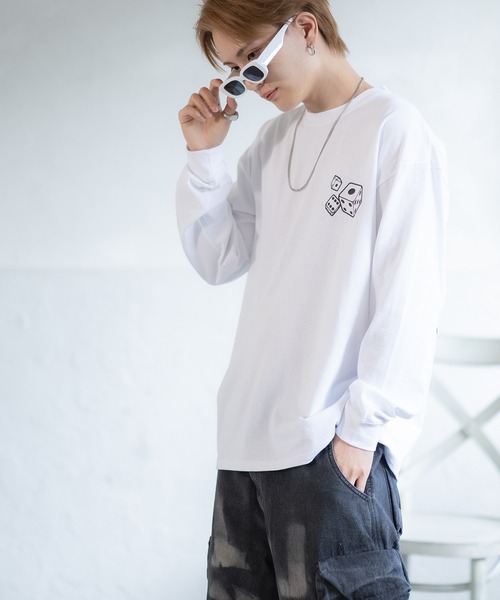 SIDEWAY STANCE(サイドウェイスタンス)の「【SIDEWAY STANCE】オリジナル グラフィック プリント ロンT(Tシャツ/カットソー・メンズ・ブラック/ブルー/ブラック系/ホワイト/ホワイト系/パープル系・LARGE/X-LARGE/SMALL/MEDIUM)」の22枚目の写真