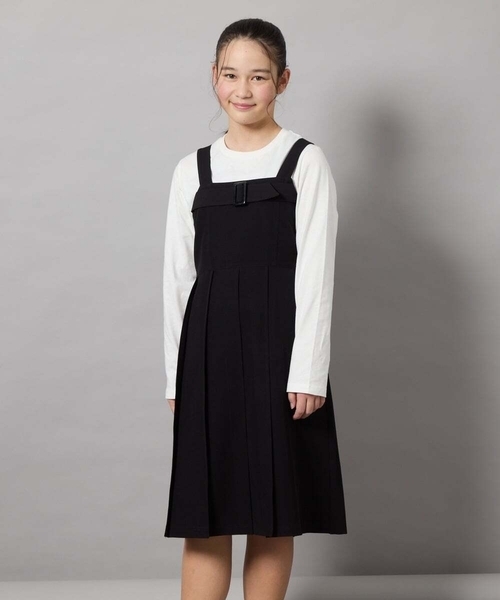 [160]ベルテッドプリーツジャンスカ（ワンピース）｜a.v.v（アーヴェヴェ）