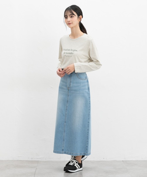 Honeys(ハニーズ)の「ロゴプリントTシャツ(Tシャツ/カットソー・レディース・ホワイト×ブラック/ホワイト×ブルー/ブラック/オートミール/スミクロ・L/LL/M/S)」の18枚目の写真