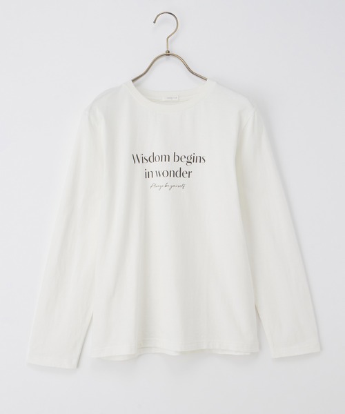 Honeys(ハニーズ)の「ロゴプリントTシャツ(Tシャツ/カットソー・レディース・ホワイト×ブラック/ホワイト×ブルー/ブラック/オートミール/スミクロ・L/LL/M/S)」の20枚目の写真