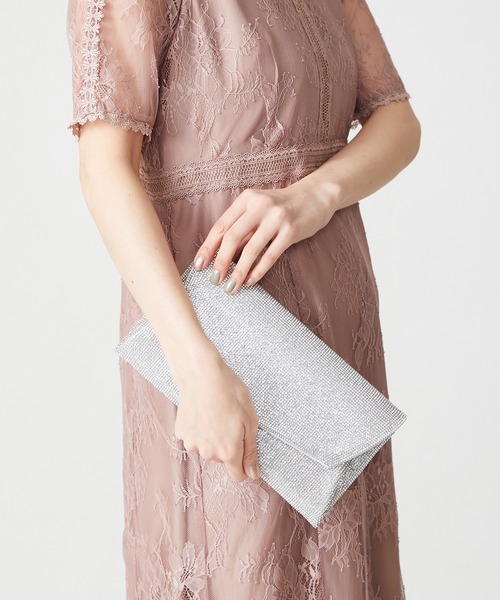 ORiental TRaffic（オリエンタルトラフィック）の「ラインストーンレタークラッチバッグ/MOB014（クラッチバッグ・レディース・ゴールド・ﾌﾘ-）」の3枚目の写真