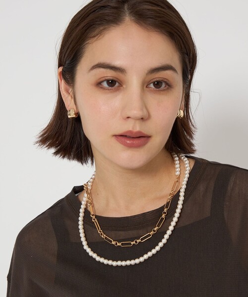 green label relaxing(グリーンレーベルリラクシング)の「異素材コンビ チェーンベルト(ベルト・レディース・ゴールド・FREE)」の3枚目の写真