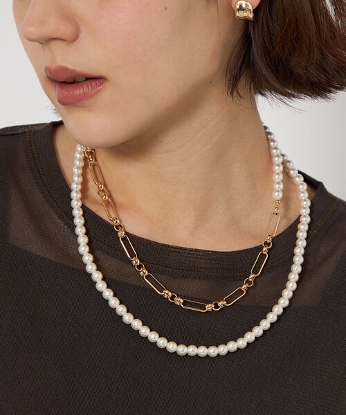 green label relaxing(グリーンレーベルリラクシング)の「異素材コンビ チェーンベルト(ベルト・レディース・ゴールド・FREE)」の4枚目の写真