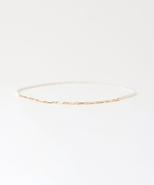 green label relaxing(グリーンレーベルリラクシング)の「異素材コンビ チェーンベルト(ベルト・レディース・ゴールド・FREE)」の5枚目の写真