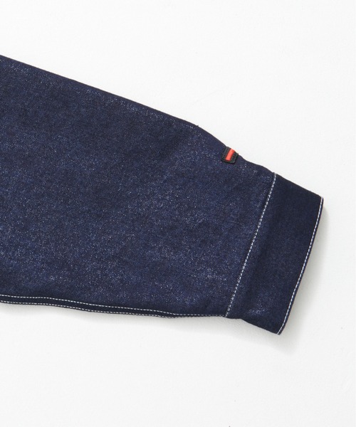 FUBU フブ ブランド ロゴ 刺繍 胸ポケット付き メタリック ラメ デニム