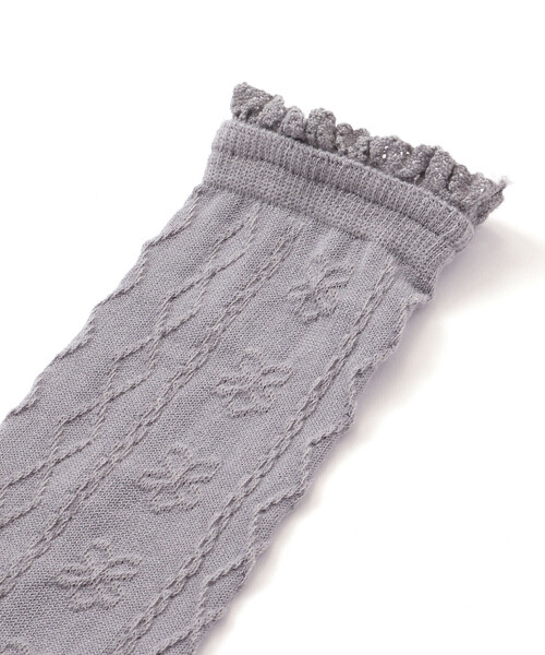 SLAP SLIP（スラップスリップ）の「フリフリレース編みハイソックス(13~21cm)（ソックス/靴下・キッズ・ネイビー/グレー/ホワイト・16.0cm/19.0cm/13.0cm）」の6枚目の写真