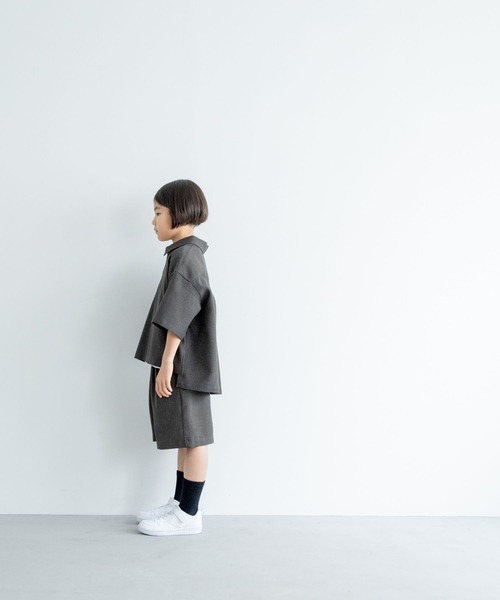 LOWRYS FARM（ローリーズファーム）の「ホップサックＺＩＰポロ　241760（シャツ/ブラウス・キッズ・ブラウン/グリーン/グレー・110cm/120cm/130cm/140cm/150cm）」の4枚目の写真