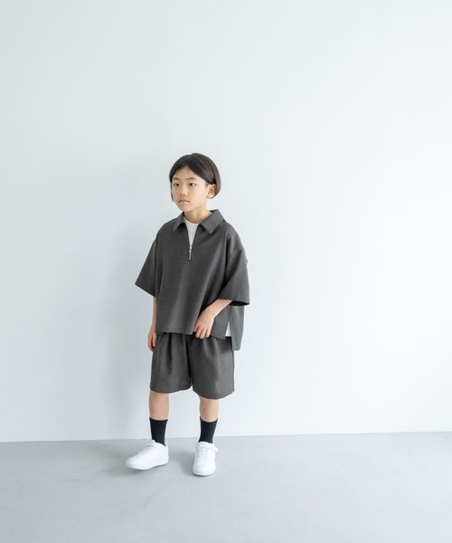 LOWRYS FARM（ローリーズファーム）の「ホップサックＺＩＰポロ　241760（シャツ/ブラウス・キッズ・ブラウン/グリーン/グレー・110cm/120cm/130cm/140cm/150cm）」の5枚目の写真