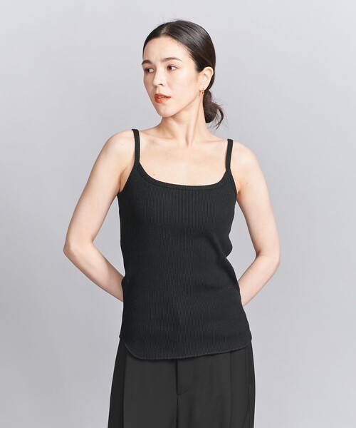 BEAUTY&YOUTH UNITED ARROWS（ビューティーアンドユースユナイテッドアローズ）の「コットンリブ ブラキャミソール（キャミソール・レディース・ダークブラウン/オフホワイト/ブラック・FREE）」の3枚目の写真
