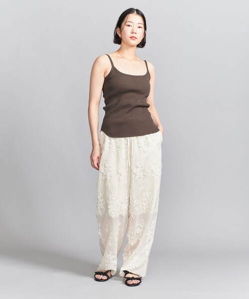 BEAUTY&YOUTH UNITED ARROWS（ビューティーアンドユースユナイテッドアローズ）の「コットンリブ ブラキャミソール（キャミソール・レディース・ダークブラウン/オフホワイト/ブラック・FREE）」の5枚目の写真