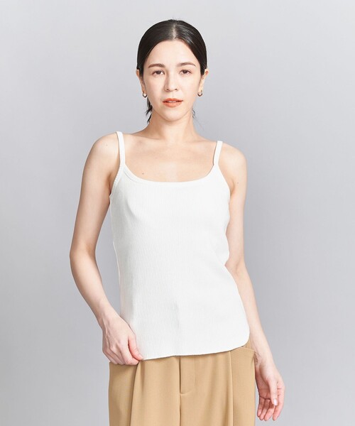 BEAUTY&YOUTH UNITED ARROWS（ビューティーアンドユースユナイテッドアローズ）の「コットンリブ ブラキャミソール（キャミソール・レディース・ダークブラウン/オフホワイト/ブラック・FREE）」の7枚目の写真