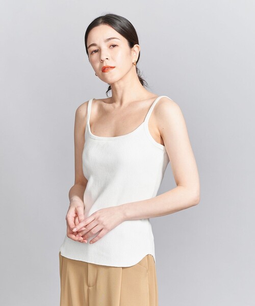 BEAUTY&YOUTH UNITED ARROWS（ビューティーアンドユースユナイテッドアローズ）の「コットンリブ ブラキャミソール（キャミソール・レディース・ダークブラウン/オフホワイト/ブラック・FREE）」の8枚目の写真