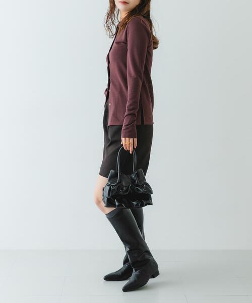 RODE SKO（ロデスコ）の「フリルショルダーハンドバッグ（ハンドバッグ・レディース・シルバー/ブラック/アイボリー/ブラウン系その他/ベージュ/ベージュ系その他/ホワイト系その他/ブラック系その他・ONE）」の13枚目の写真