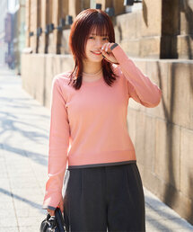 バイカラー」に該当するトップス（ピンク/桃色系）ファッション