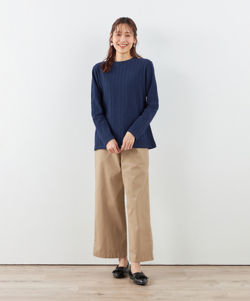 DECOY SINCE 1981(デコイシンスイチキュウハチイチ)の「【2025年春夏】ジャガードハイネックプルオーバー(Tシャツ/カットソー・レディース・アイボリー/グリーン/ネイビー・M/L/LL)」の19枚目の写真