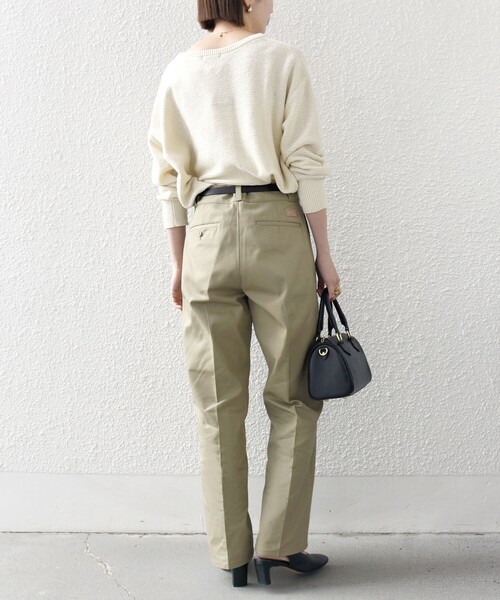 Dickies（ディッキーズ）の「【SHIPS any別注】Dickies:〈洗濯機可能〉ツイル チノ パンツ（チノパンツ・レディース・チャコールグレー/ベージュ・30/28）」の12枚目の写真