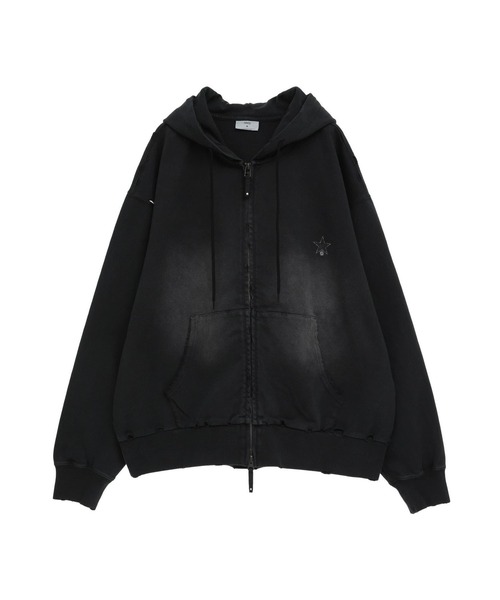 CONVERSE TOKYO(コンバーストウキョウ)の「PIGMENT DYE DISTRESSED ZIP-UP HOODIE(パーカー・レディース・ピンク/アイボリー/スミクロ・MEDIUM/SMALL)」の20枚目の写真
