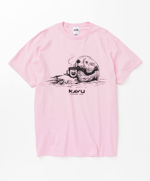 KAVU(カブー)の「KAVU/カブー Sea Otter Tee/シーオッターティー(Tシャツ/カットソー・メンズ・インディゴブルー/ブラック/チョコ/オリーブ/ライトピンク/ホワイト/アッシュグレー・MEDIUM/X-LARGE/LARGE)」の7枚目の写真