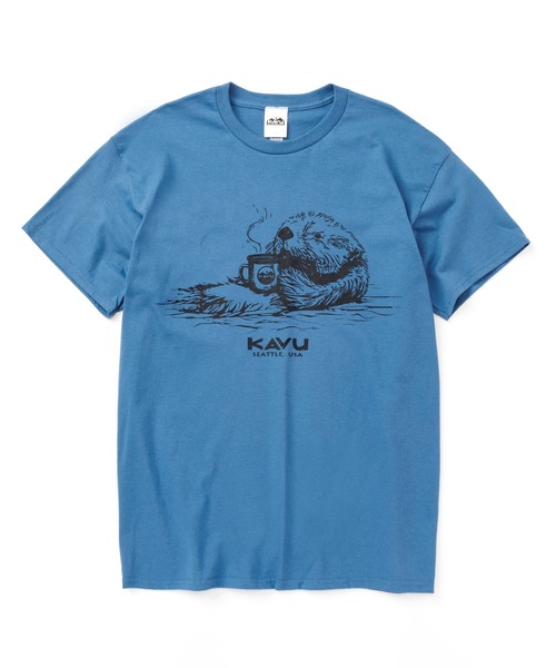 KAVU(カブー)の「KAVU/カブー Sea Otter Tee/シーオッターティー(Tシャツ/カットソー・メンズ・インディゴブルー/ブラック/チョコ/オリーブ/ライトピンク/ホワイト/アッシュグレー・MEDIUM/X-LARGE/LARGE)」の6枚目の写真